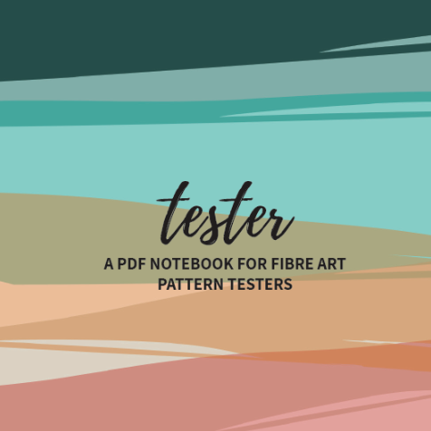 Brush Strokes cover of digital pdf download of the tester notebook. The cover has a gradient from black to burgandy